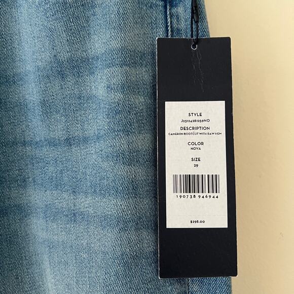 Veronica Beard Women's Cameron Bootcut Raw Hem Jeans in Nova Size 29 - Picture 9 of 12